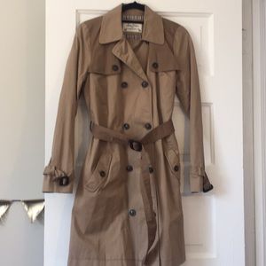 Zara tan trench jacket with detachable belt